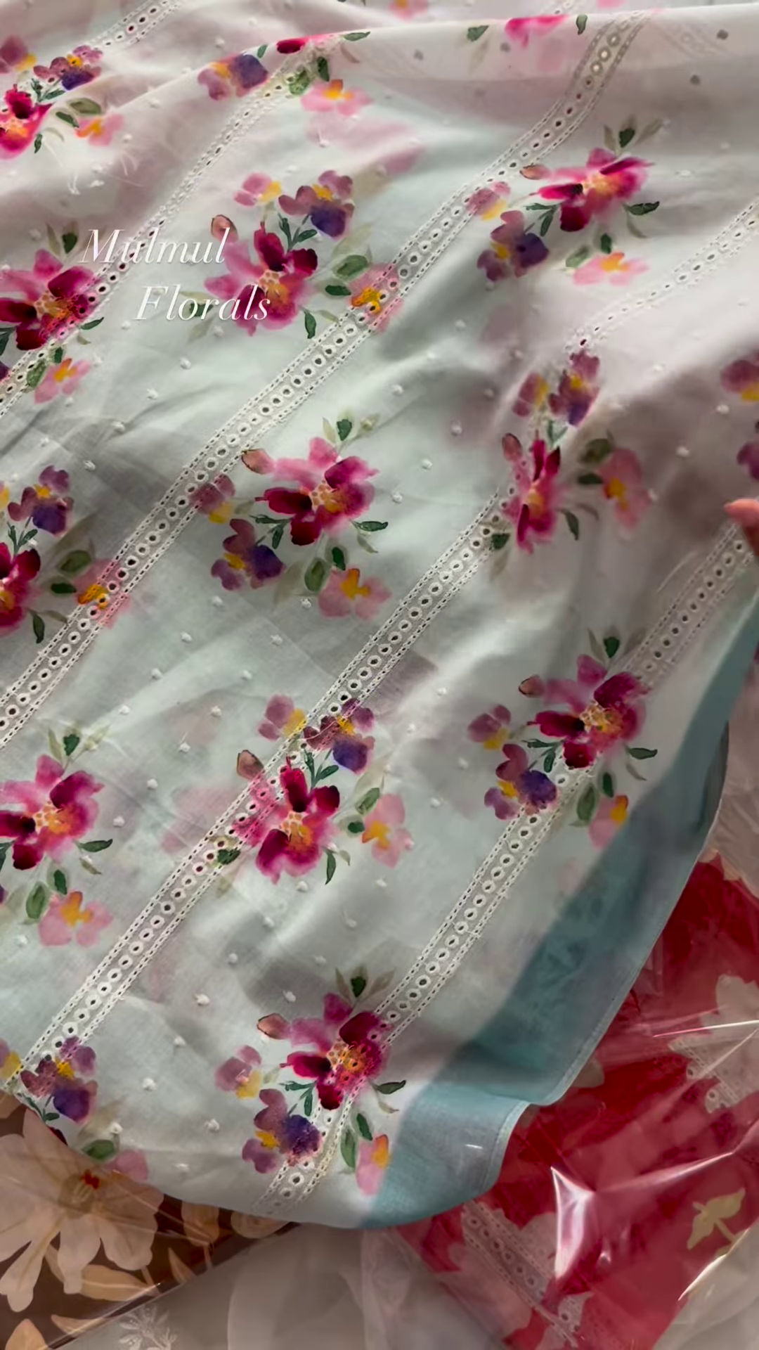 Mulmul Floral Print Unstitched Suit Set Collection - Image 5