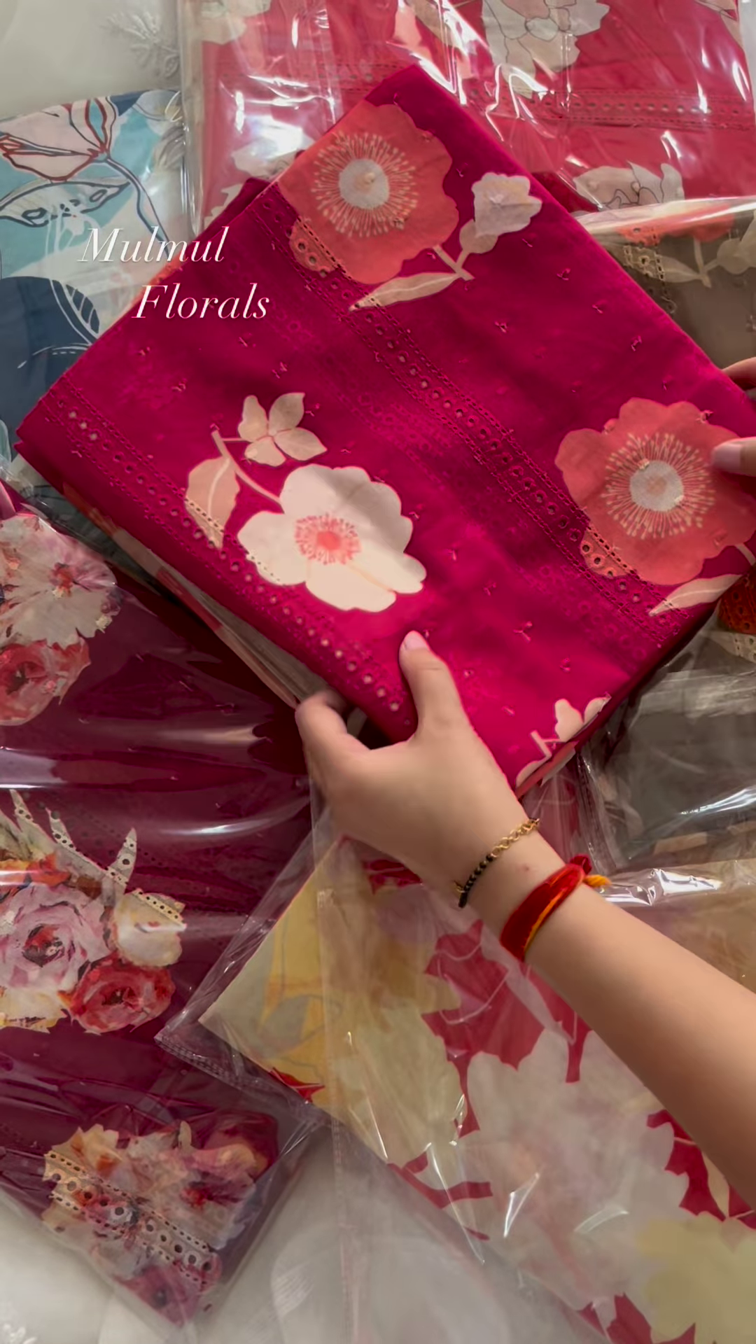 Mulmul Floral Print Unstitched Suit Set Collection - Image 3