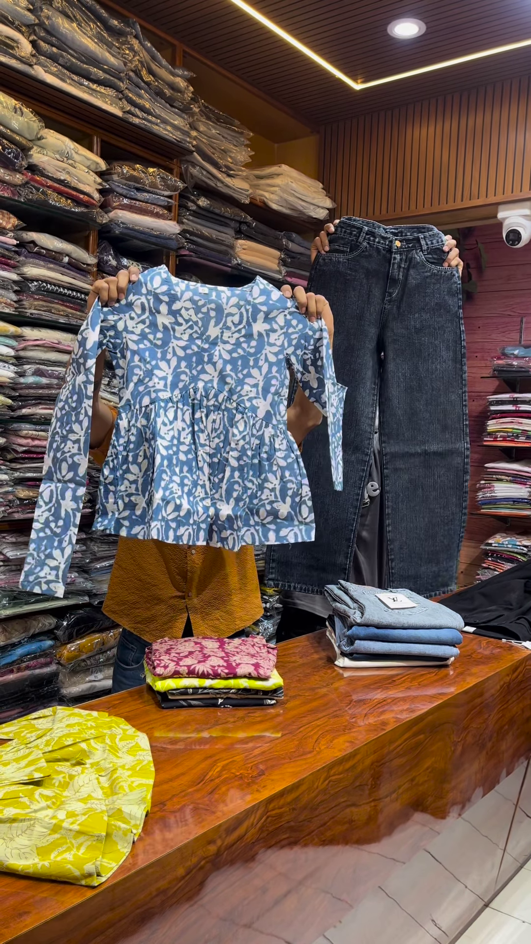 Black Floral Peplum Top with White Straight Pants – Chic Casual Co-Ord Set for Everyday Elegance - Image 6