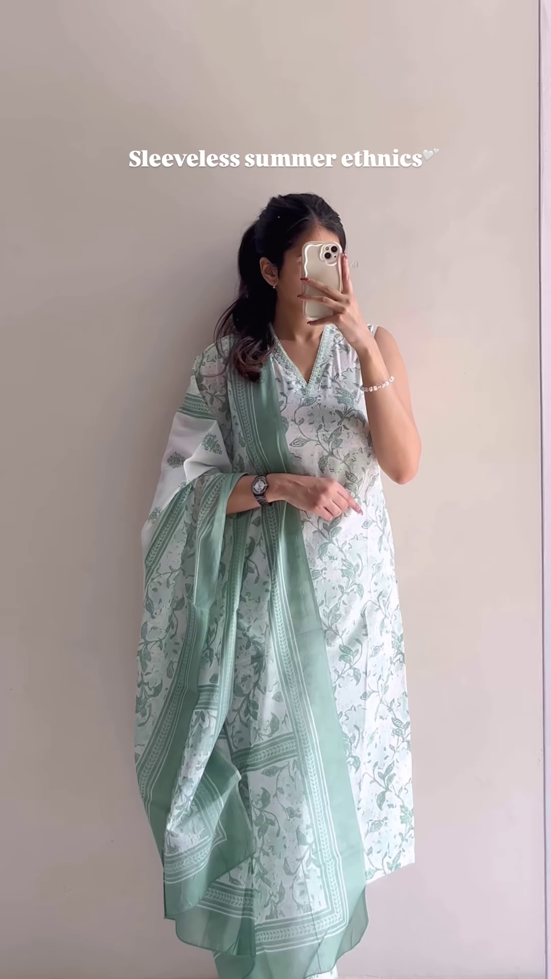 Women’s Sleeveless Light Blue Embroidered Kurta Pant Set with Dupatta – Elegant Summer Ethnicwear - Image 3