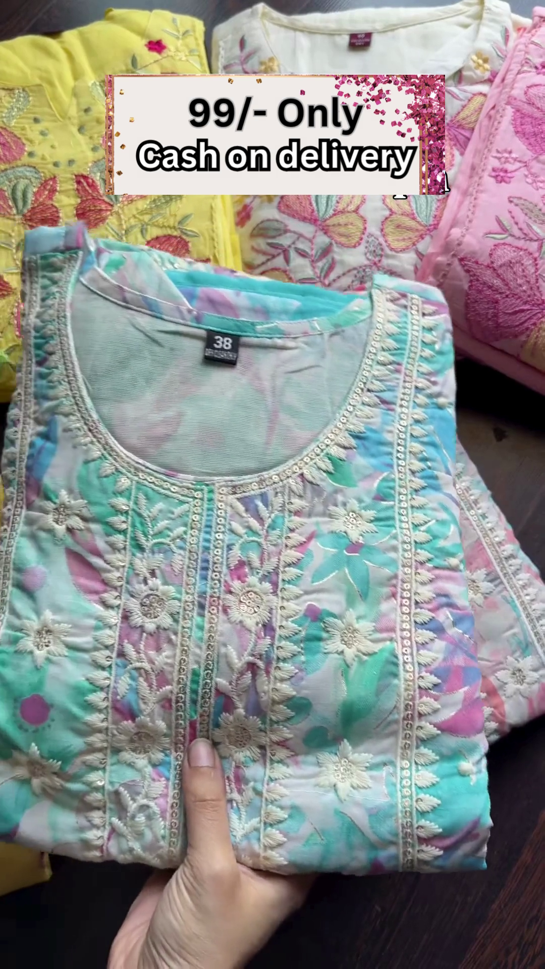 Packaged Women’s Embroidered Kurtis Assortment - Image 3