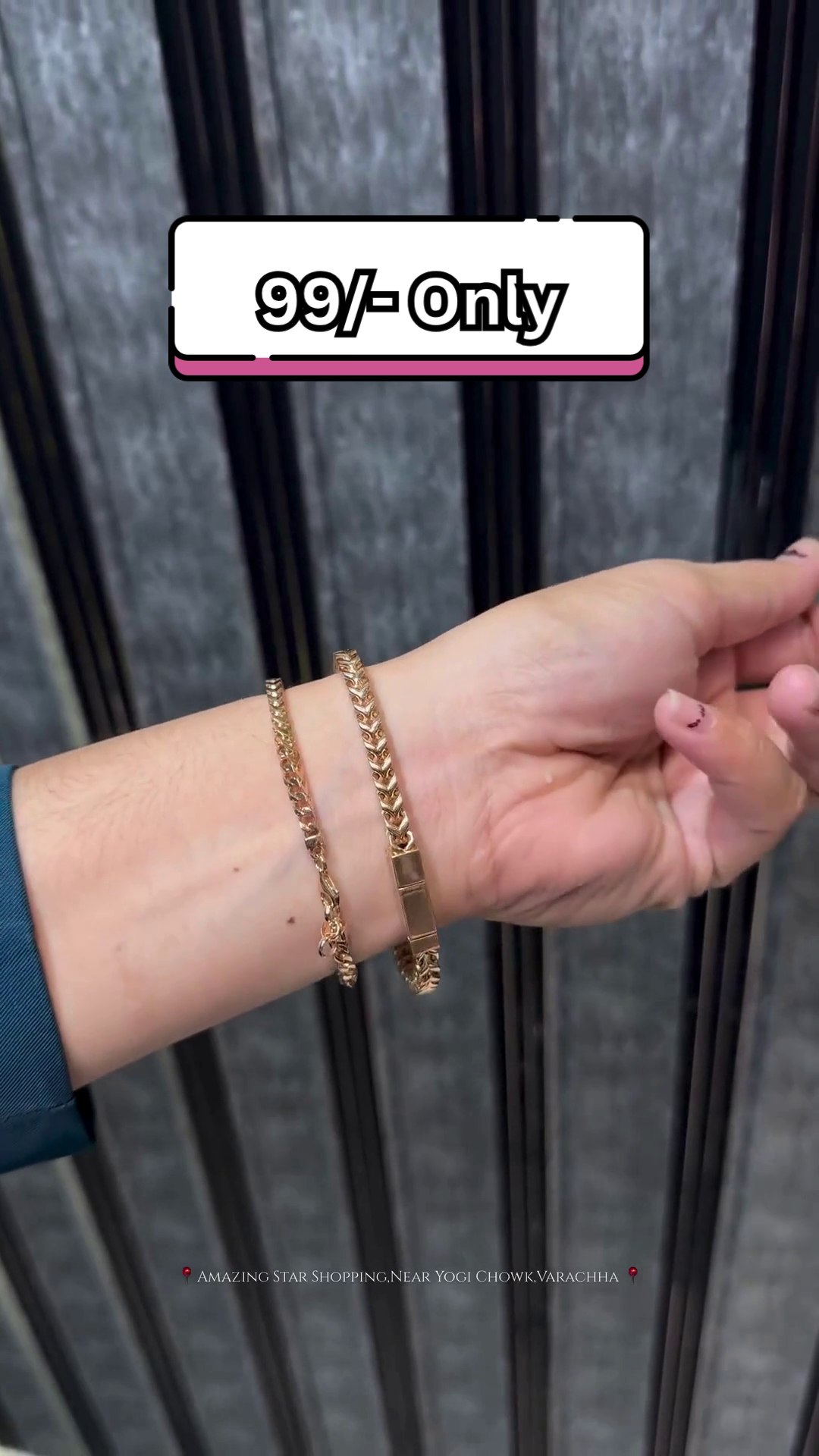 Unisex Dual-Tone Metal Bracelets - Image 2